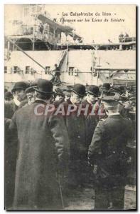 Old Postcard Boat War Catastrophe of Jena M Thomson on the disaster site