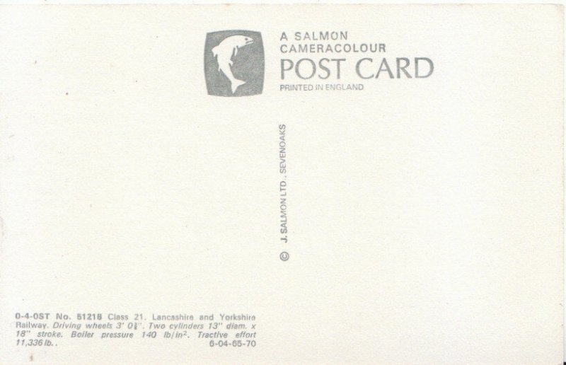 Train Postcard - Lancashire & Yorkshire Railway - Class 21 Engine - Ref 4824A