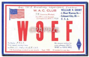 Old Postcard Club WAC Telegraphie W9EF William Short Calumet City III