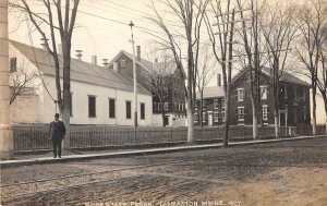 RPPC Thomaston, ME MAINE STATE PRISON Knox County 1910s Vintage Photo Postcard