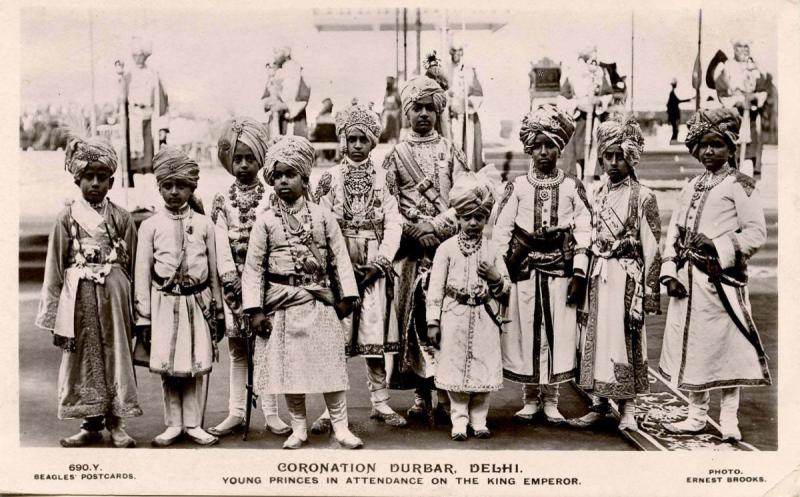 India - Delhi, June 22, 1911. Coronation Durbar. Young Princes in attendance ...