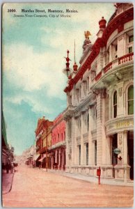 Monterey Mexico, Morelos Street, Sonora News Company City of Mexico, Postcard