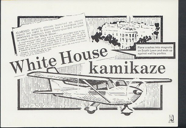 Headline Postcard - Kamikaze Pilot, Frank Corder at The White House RR2650