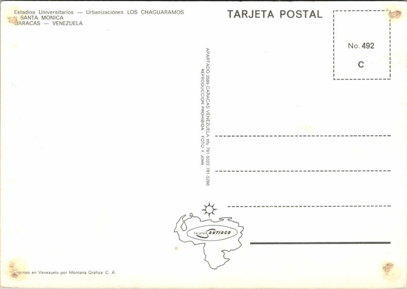 CONTINENTAL - UNIVERSITY STADIUM LOS CHAGUARAMOS SANTA MONICA CARACAS VENEZUELA