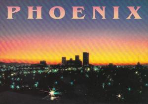 Arizona Phoenix Skyline At Sunset