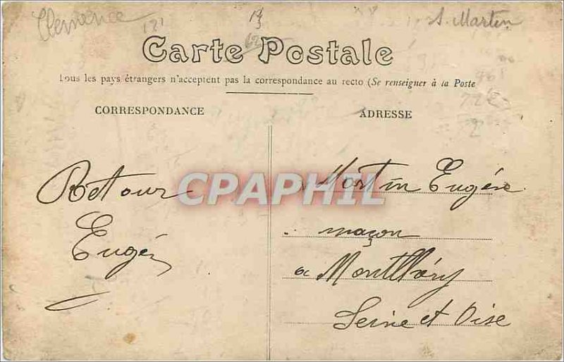 Old Postcard Bourges the water tower in profile