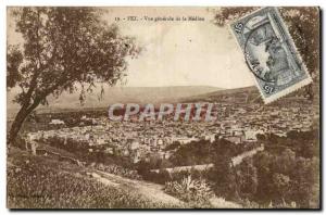 Morocco Fez Old Postcard General view of the Medina