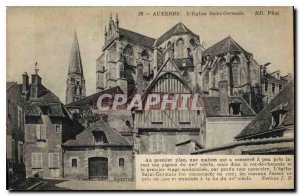 Old Postcard Auxerre Church Saint Germain