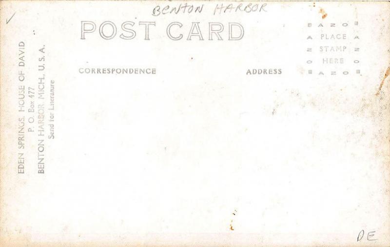 Benton Harbor MI House of David Open Air Theatre Ongoing Act RPPC Postcard