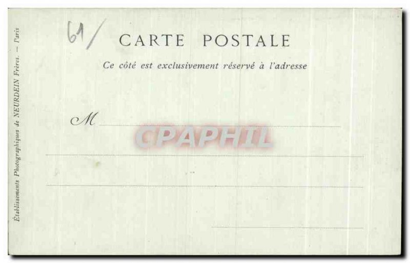 Old Postcard The northern façade Chateau