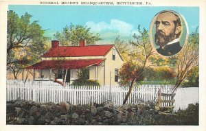 Gettysburg Pennsylvania 1930s Postcard Civil War General Meade's Headquarters