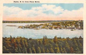 Digby Nova Scotia Canada Pines Hotel View Birdseye Antique Postcard K15407 