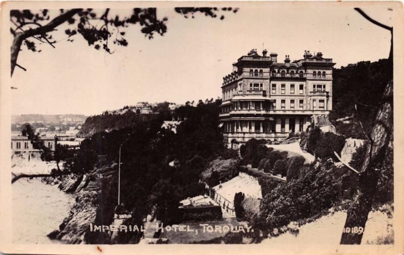 TORQUAY UK IMPERIAL HOTEL REAL PHOTO POSTCARD 