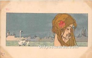 Alix Artist Raphael Kirchner Postal Used Unknown perfect corners, light yello...