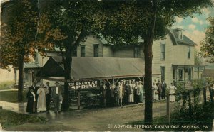 1918 Chadwick Springs, Cambridge Springs, PA Vintage Postcard