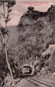 RIO DE JANEIRO BRAZIL ESTRADA de FERRO CORCOVADO RAILWAY~PHOTO POSTCARD 1910s