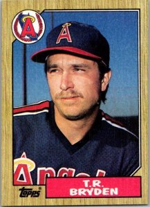 1987 Topps Baseball Card T R Byden California Angels sk2373