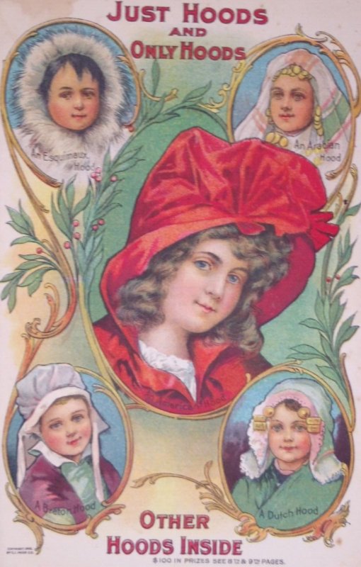 1800s Famous Hoods Sarsaparilla Booklet Victorian Trade Card