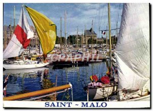 Modern Postcard Saint Malo basins front of the castle