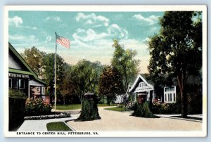 1920 Petersburg Virginia Postcard Entrance Center Hill Street Road Unposted