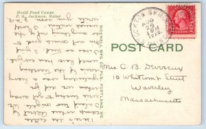 RPPC JACKMAN, Maine ME ~ Cabins HEALD POND CAMPS 1926 Somerset County Postcard