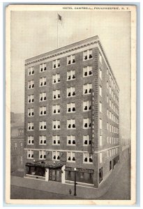 c1920's Hotel Campbell & Restaurant Building Poughkeepsie New York NY Postcard