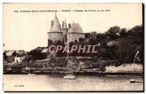 Old Postcard Castles of Lorie Inferieure Pornic Pornic Chateau seen from Boat...