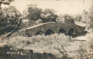 BUCKS COUNTRY PA BRIDGE HAYCOCK RUN ANTIQUE REAL PHOTO POSTCARD RPPC