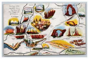 Vintage 1940's Postcard Southern Utah & Northern Arizona Playground of America