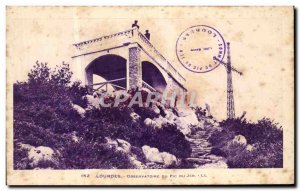 Old Postcard Lourdes Observatory Du Pic Du Jer