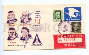 418796 USA 1976 year NASA ALT shuttle astronauts SPACE COVER w/ signatures