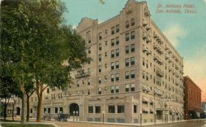 Vintage Postcard Saint Anthony Hotel San Antonio TX
