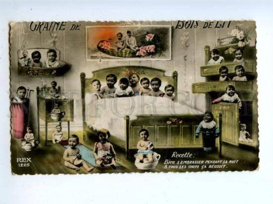 178060 MULTIPLE BABIES on POT Vintage Photo COLLAGE postcard