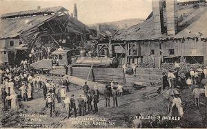 York PA Rolling Mill Disaster Train Engine Wrecking Crew at Work 1908 Postcard