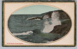 On The Shores Of Lake Superior, Ontario, Antique Valentine & Sons Postcard #2