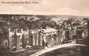 Vintage Postcard 1910's Warwick Castle from Guy's Tower Warwickshire England UK