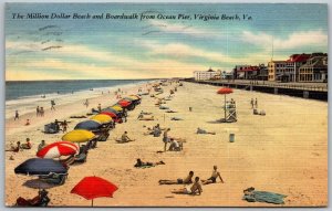 Virginia Beach Virginia 1950s Postcard Million Dollar Beach And Boardwalk