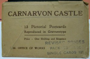 12x Pictorial Postcards Carnarvon Castle Wales in envelope