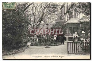 Old Postcard Roquefavour Terrace Hotel Arquier