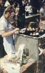 Cooking Aebleskiver for Breakfast, Danish Days - Solvang, CA