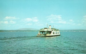 Vintage Postcard M.V. Adirondack Scenic Ferry Crossing North America Transport