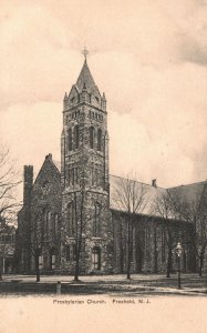 Vintage Postcard 1900's View of Presbyterian Church Freehold New Jersey N. J.