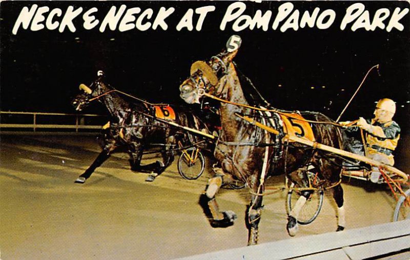 Pompano Park Horse Racing, Trotter, Trotters, Unused 