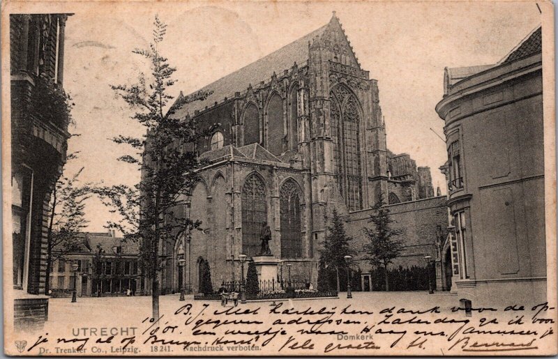 Netherlands Utrecht Domkerk Vintage Postcard 09.65