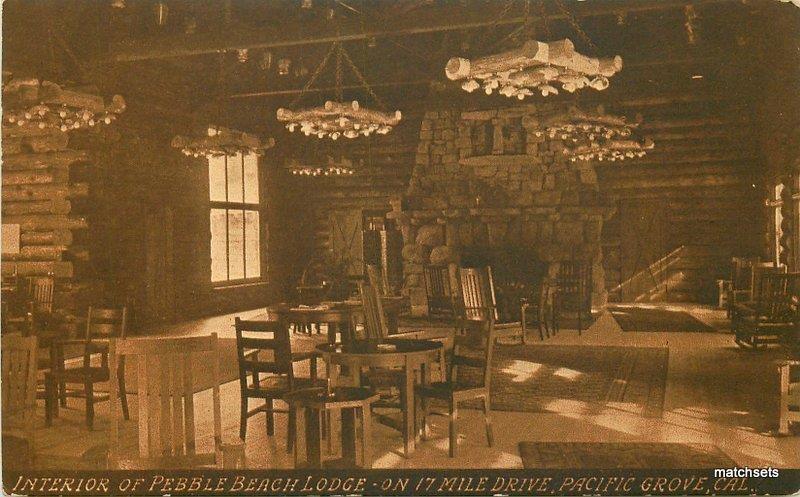 C-1910 Interior Pebble Beach Lodge Pacific Grove California Cardinell 5805