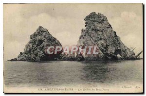 Postcard Old Sablettes the Bains des Rochers Two Frerres