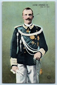 Italy Postcard King Victor Emmanuel III in Uniform 1907 Antique Posted