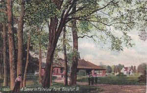 Illinois Decatur A Scene In Fairview Park 1908