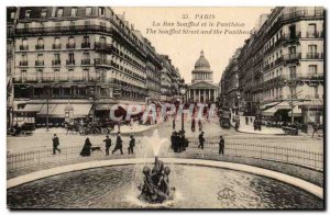 Paris 5 - Rue Soufflot and the Pantheon - Old Postcard