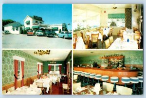 c1950's Ray Radigan's Restaurant Multiview Interior Kenosha Wisconsin Postcard